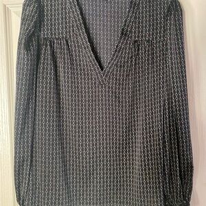 Elegant Black Patterned Women's Top